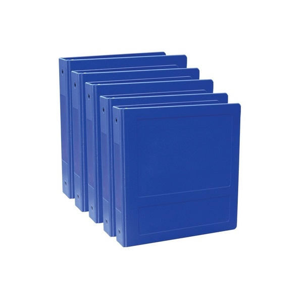 Omnimed 1.5 Inch Side Open 3 Ring Binder In Blue, PK5 205009-3BL5